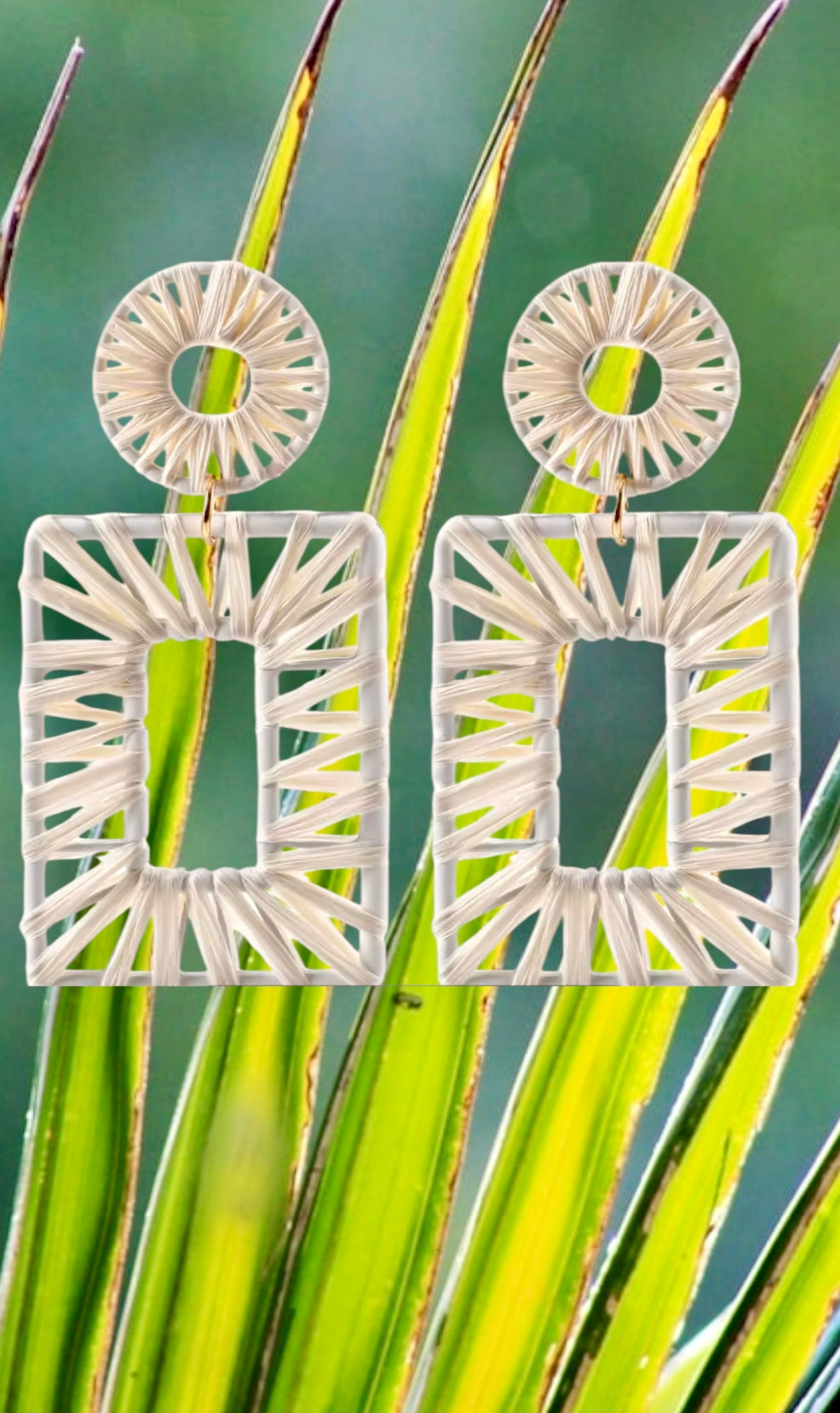 Grace - Ready to Ship - 2.5 Inch White Dangling Acrylic Statement Earrings