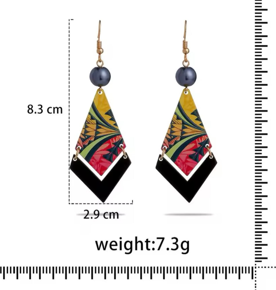Sina - Ready to Ship - Colorful Pearl Statement Earrings