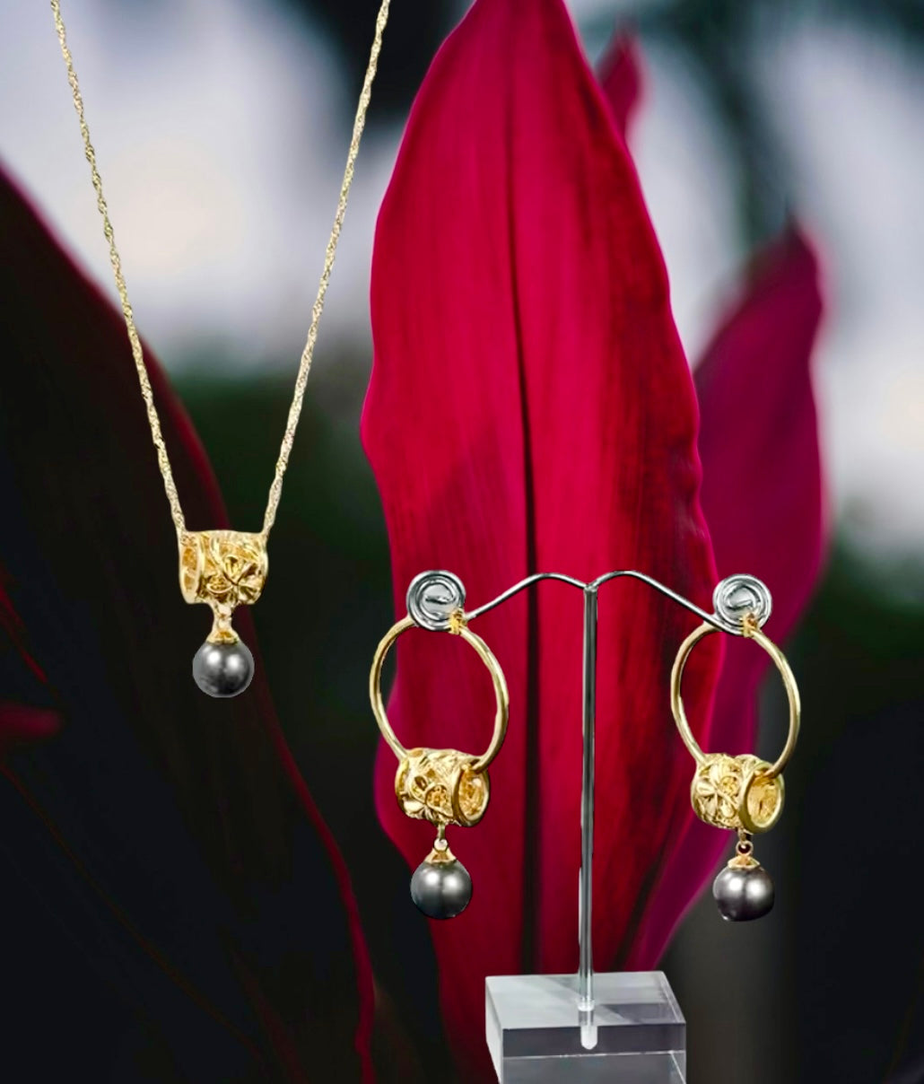 Tani - Women's Freshwater Pearl Necklace Jewelry Set - Ready to Ship