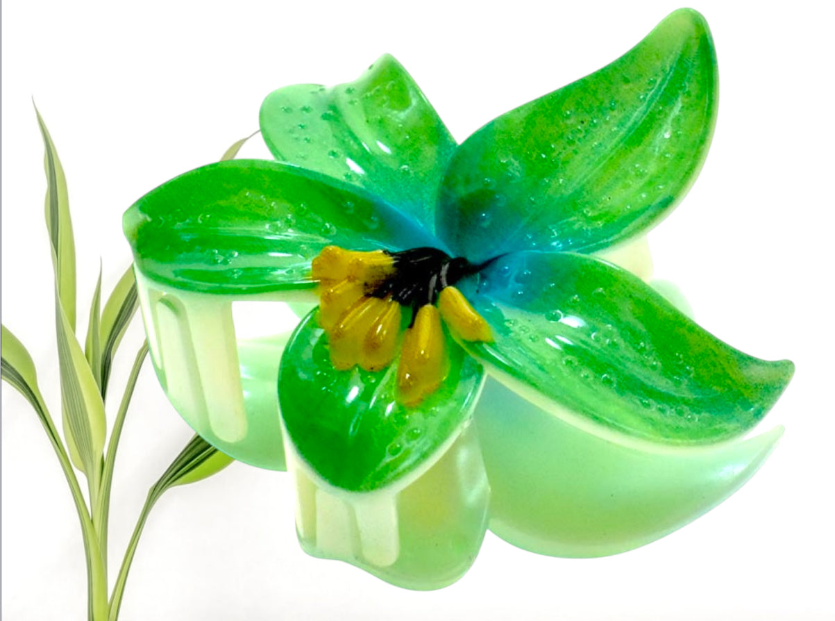 Lillie - Ready to Ship-Elegant Lily Flower Hair Claw 3.54 inches x 3.15 inches - Assorted Colors - Ready to Ship