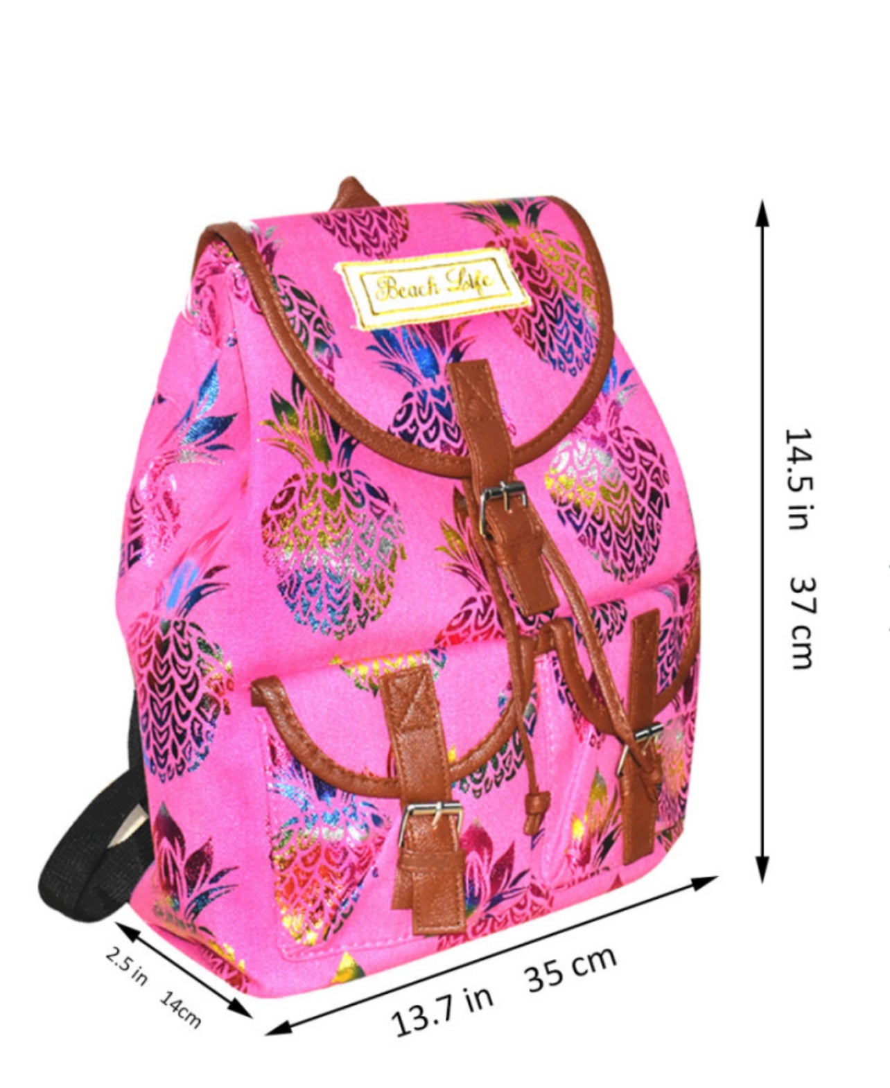 Penina - Ready to Ship - Pineapple Printed Fashion Back Pack Island Style