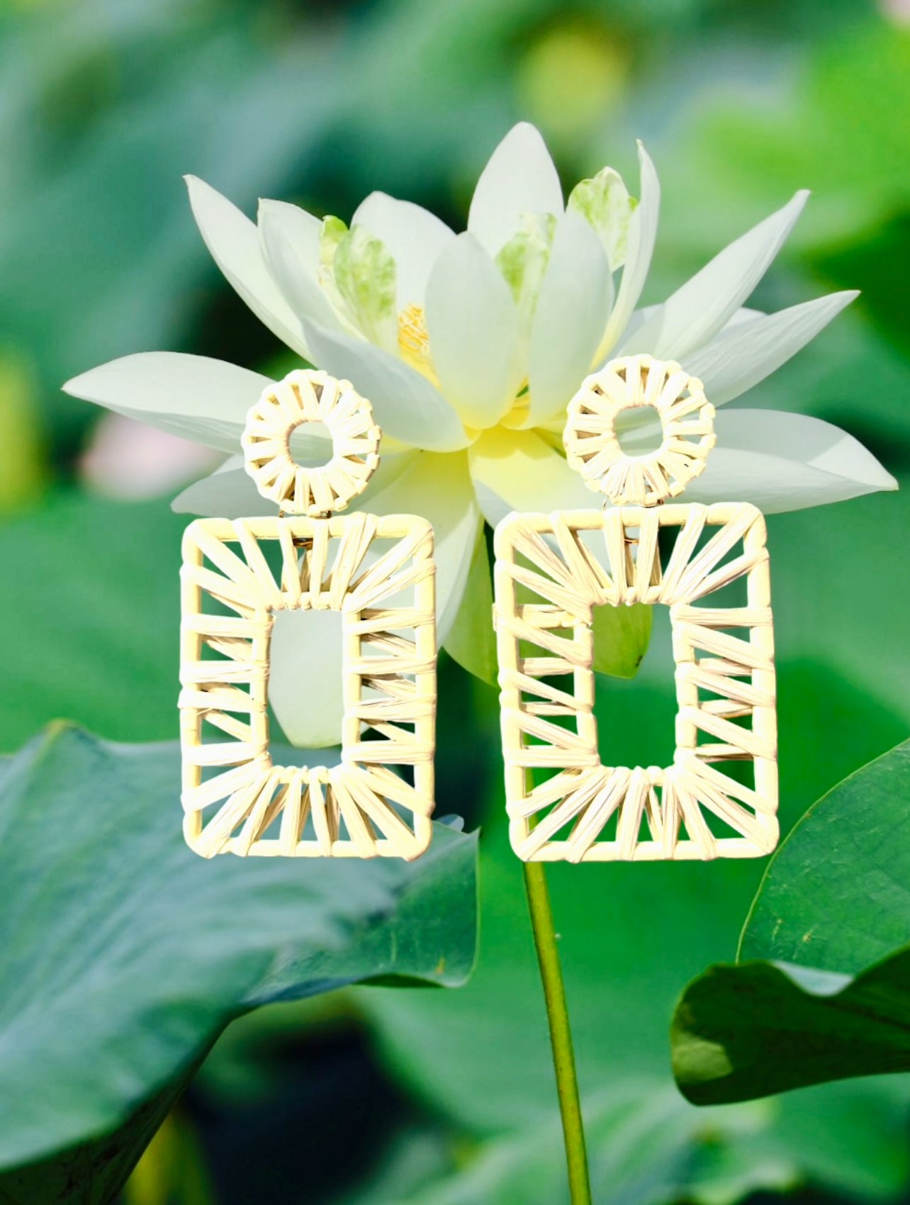 Grace - Ready to Ship - 2.5 Inch White Dangling Acrylic Statement Earrings