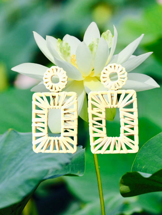 Grace - Ready to Ship - 2.5 Inch White Dangling Acrylic Statement Earrings