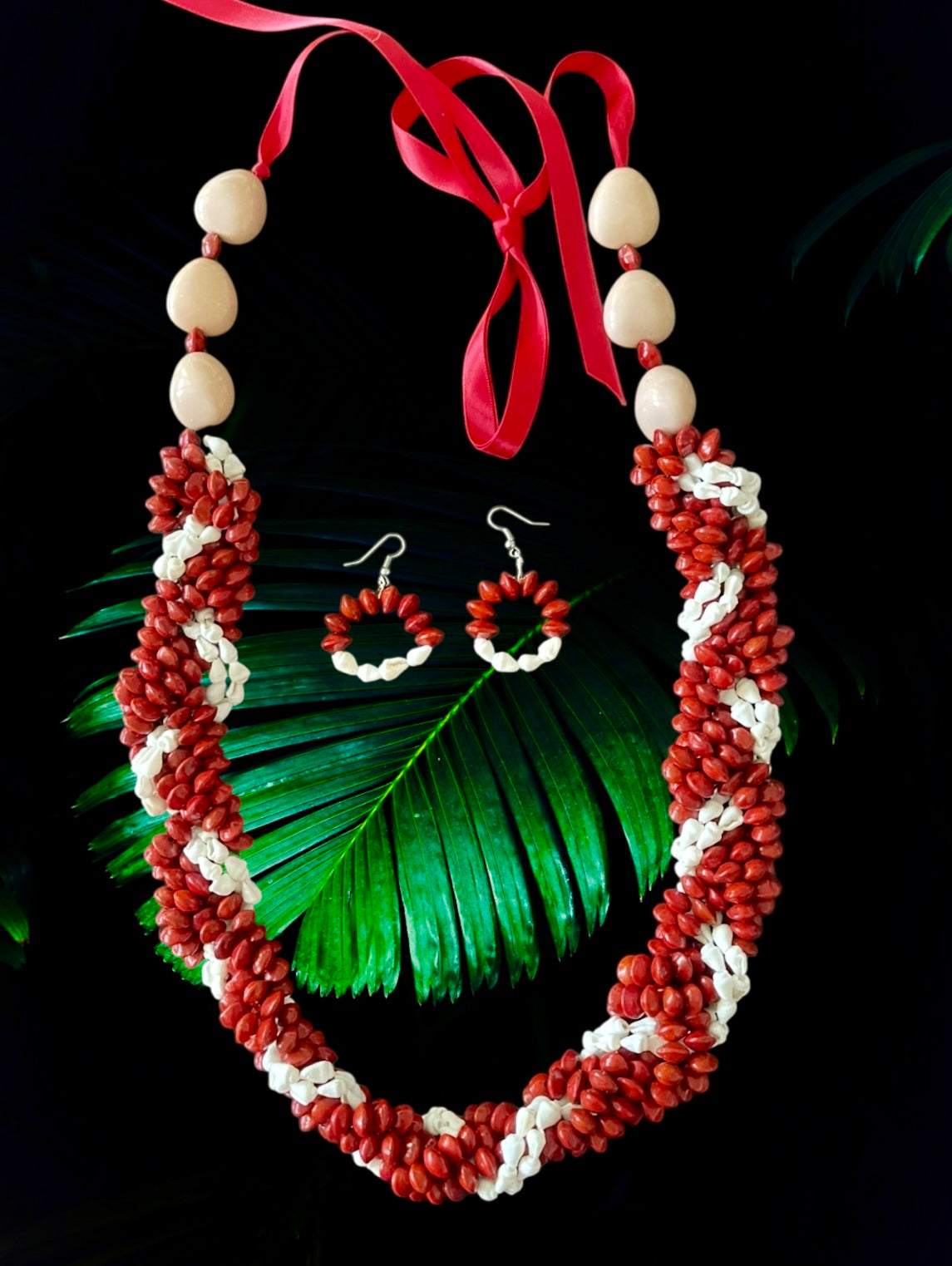 Bella - Ready to Ship-Ula Lopa Traditional Pacific Island Shell Necklace Set