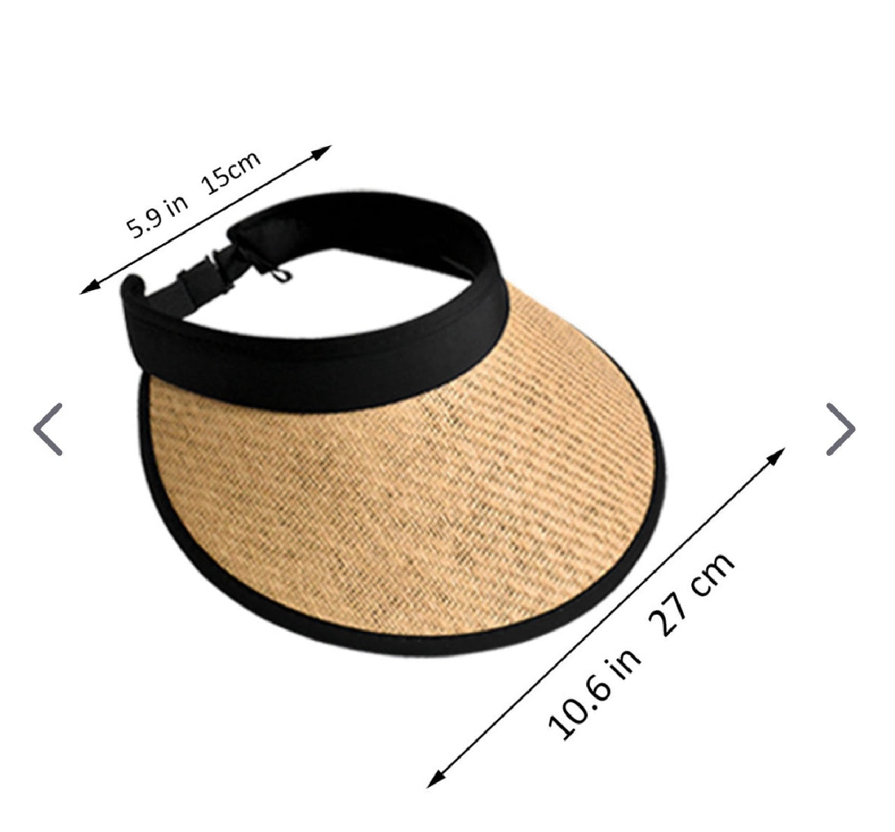 Talanoa-Pre-Order-Wide Rim Straw Visor Adjustable