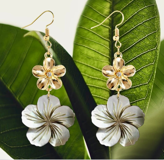 Tisa - Mother of Pearl Shell Earrings - Ready to Ship