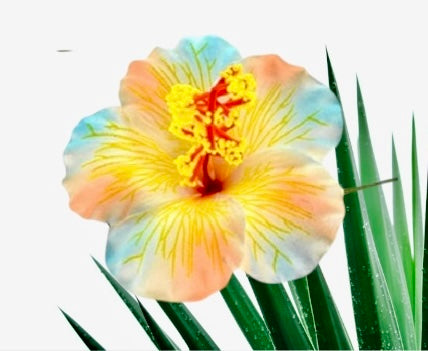 Tina-Hibiscus Flower Sticks-Multicolor 3.7 inch