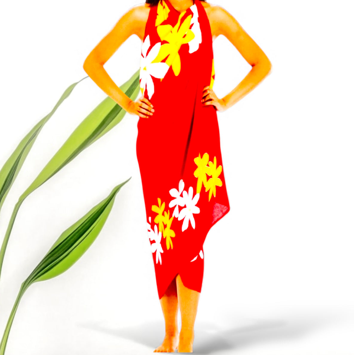 Lole - Pre-Order Hand Painted Tiare Flower Sarongs Pareo Extra Large