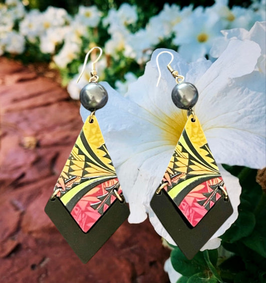 Sina - Ready to Ship - Colorful Pearl Statement Earrings