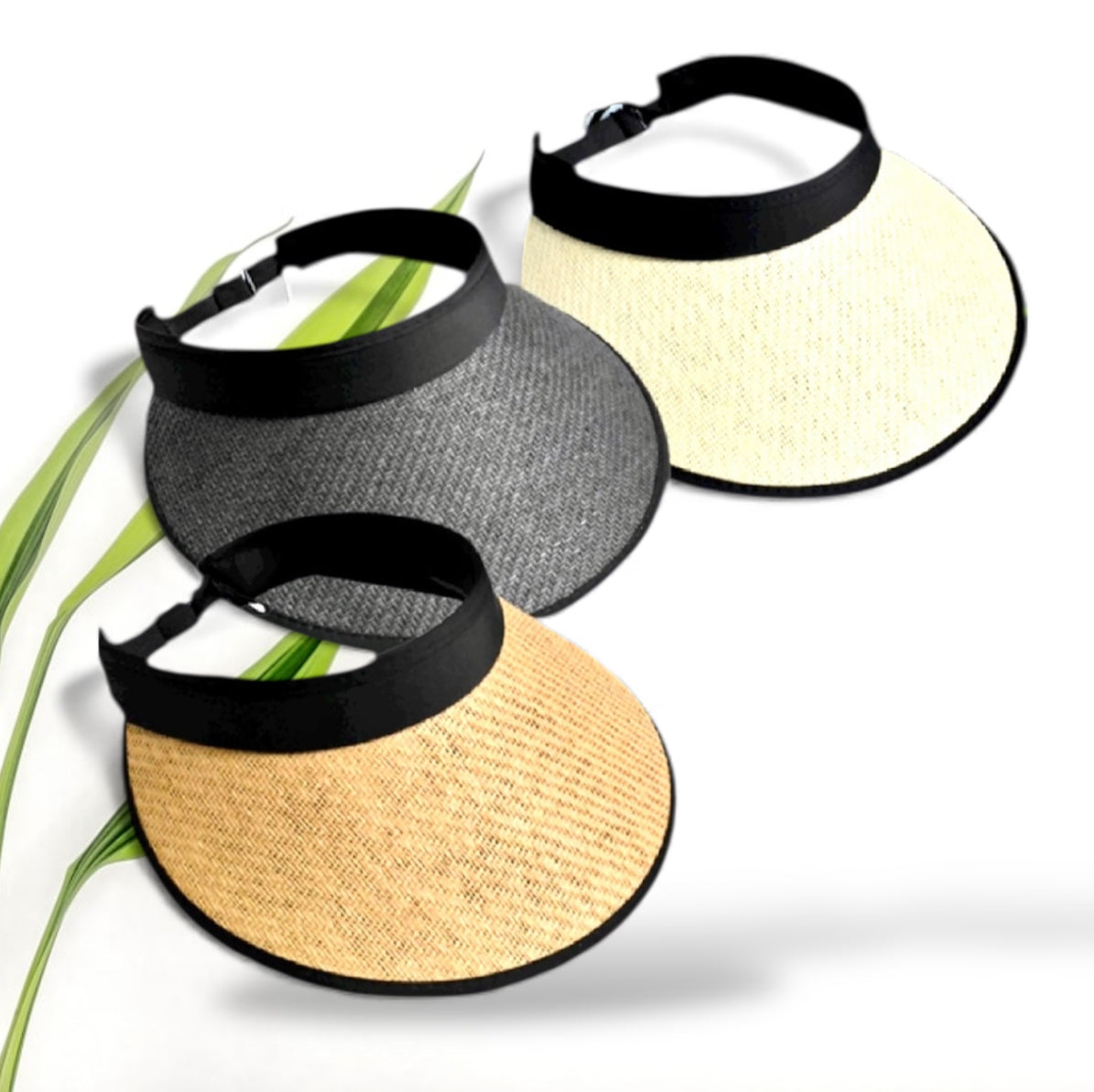 Talanoa-Pre-Order-Wide Rim Straw Visor Adjustable