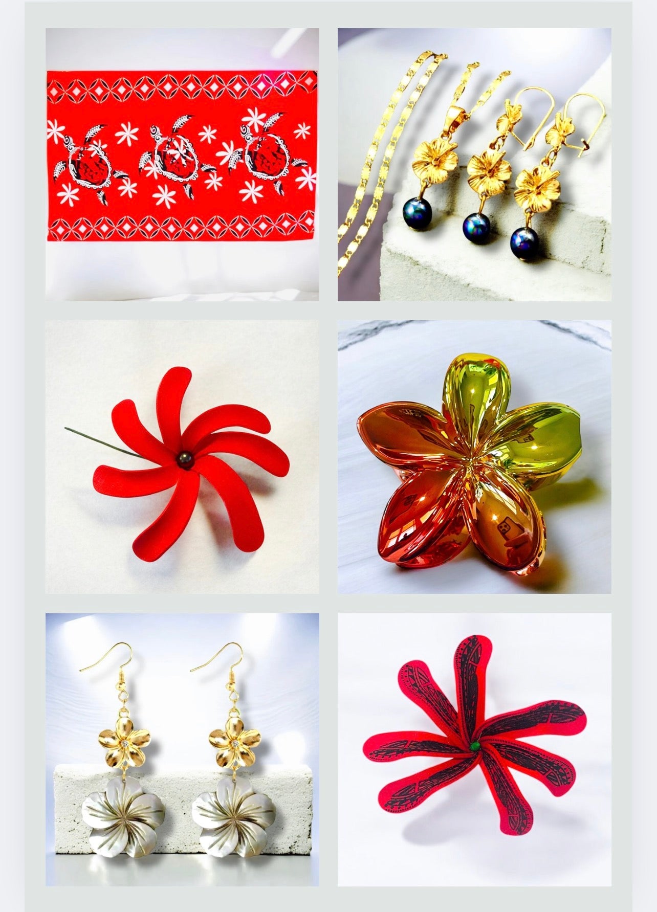 Red Hibiscus Gift Box Ready to Ship