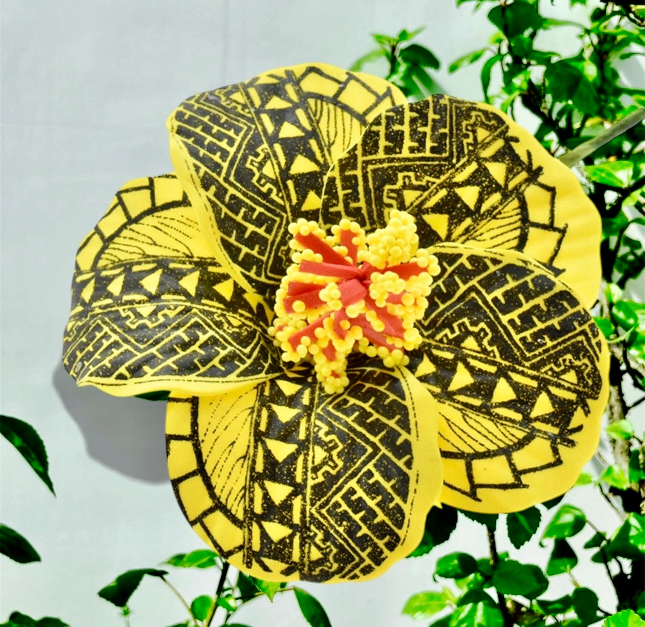 Kaimane-Pre-Order-3.5 INCH Tattoo Hibiscus Flower Hair Stick Assorted Colors