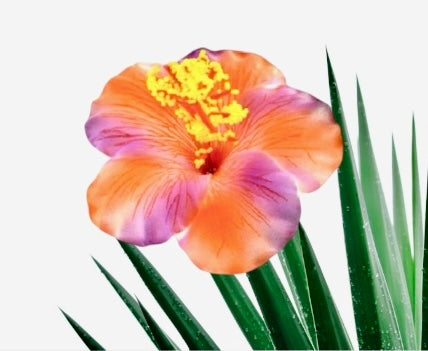 Tina-Hibiscus Flower Sticks-Multicolor 3.7 inch