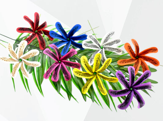 Johanna - Tatoo Tiare Flower Hair Sticks 3.2" - Ready to Ship