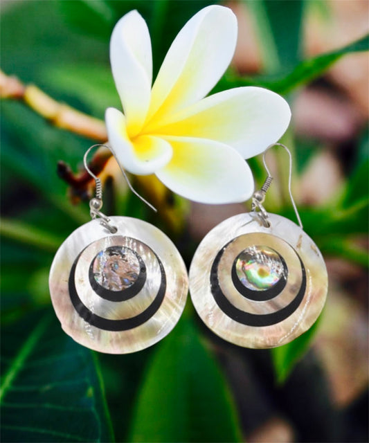 Leone-Pre-Order-Paua Shell Earrings 2"