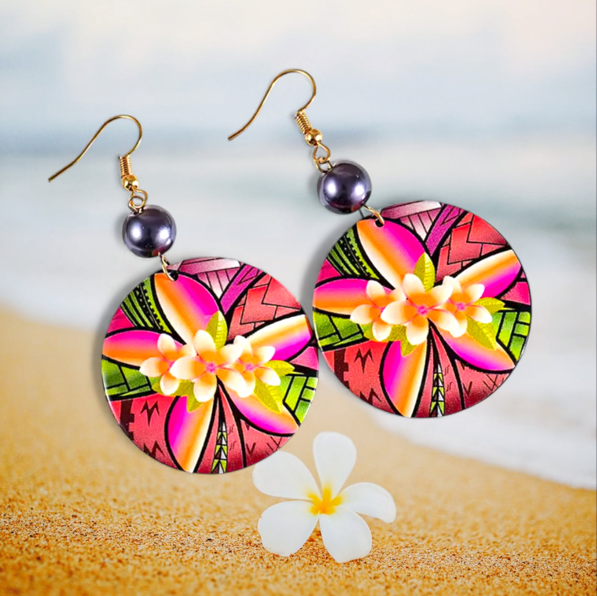 Mili - Ready to Ship - 3 Inch Multi-Color Pearl Dangle Earrings