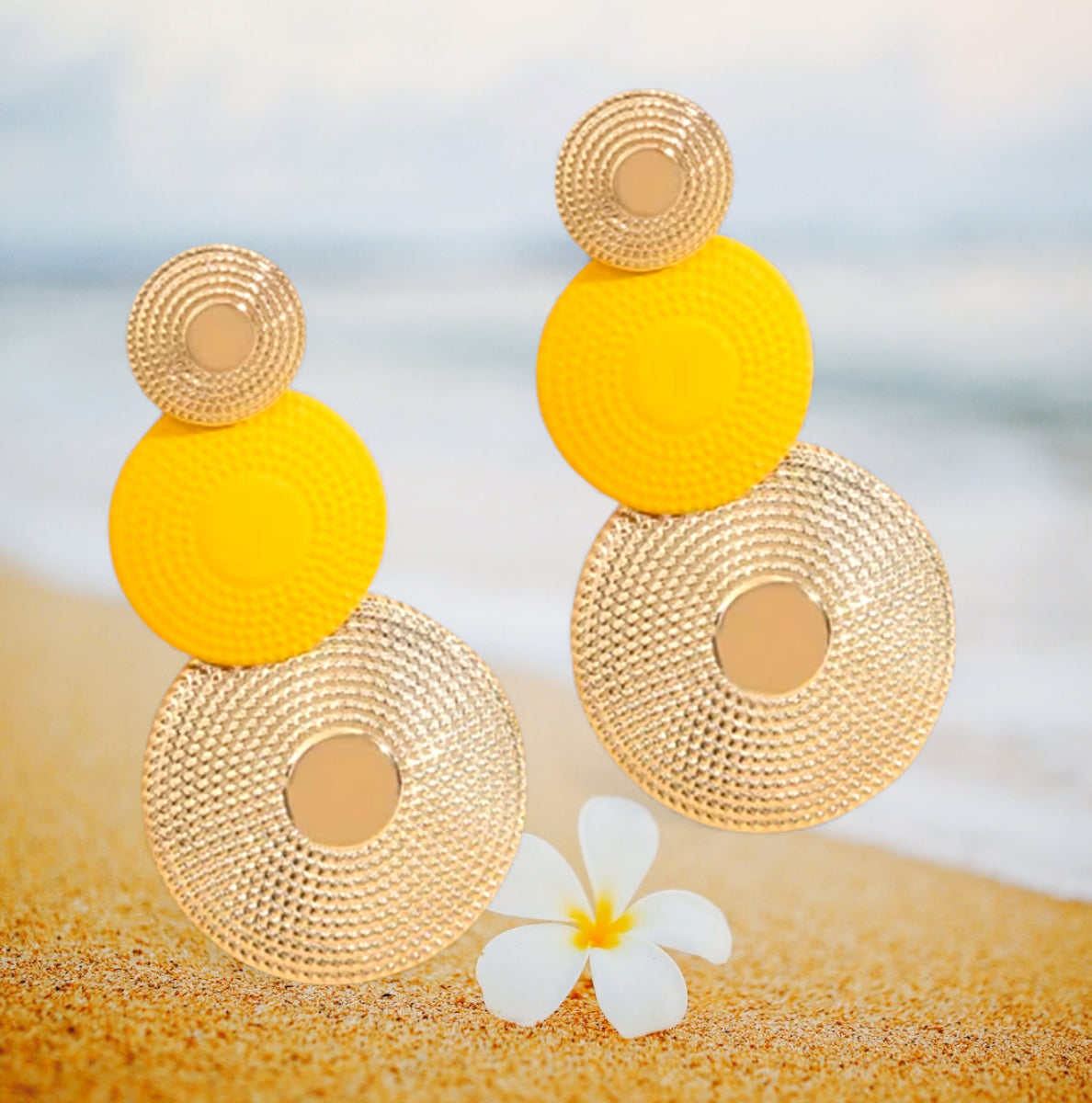 Lina - Ready to Ship - Multi-Layer Water Ripple Geometric Statement Earrings