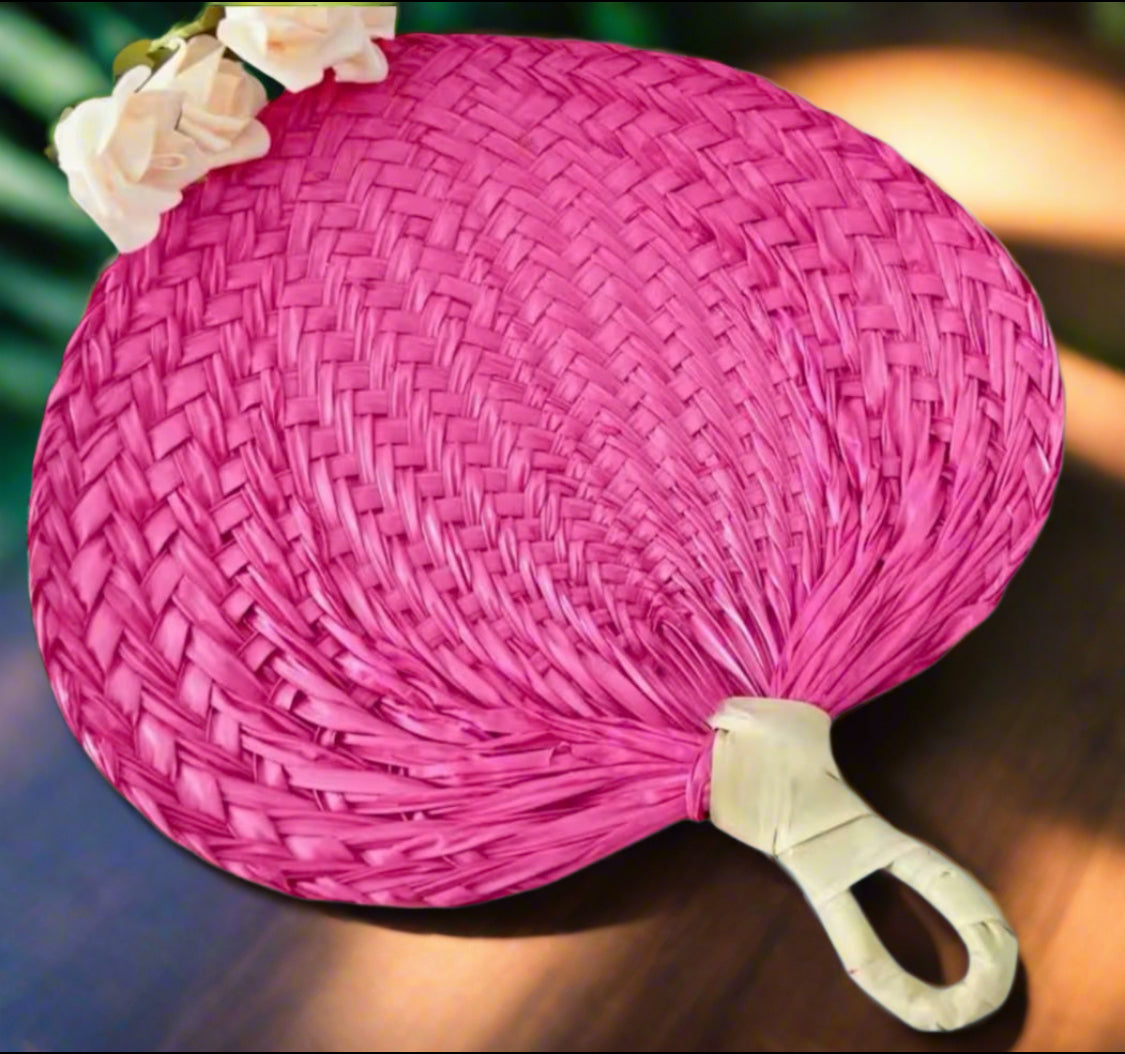 Alana - Ready to Ship Traditional Polynesian Hand Fan - Elegant Island Accessory