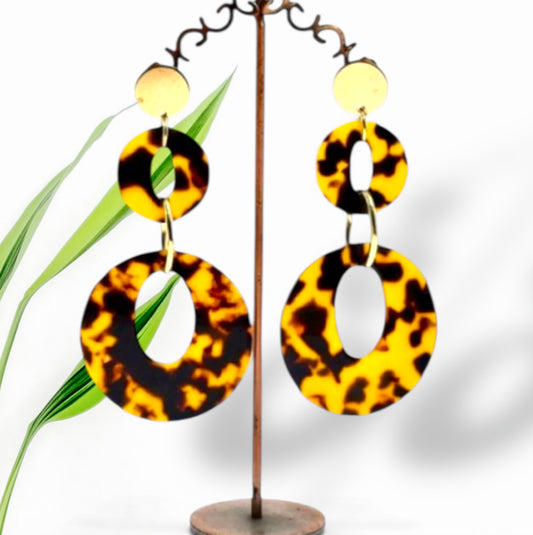 Gloria - Pre-Order Faux Turtle Shell Earrings