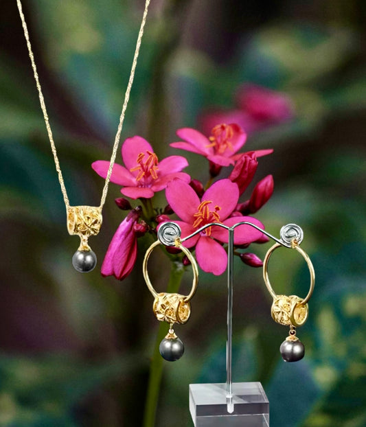 Tani - Women's Freshwater Pearl Necklace Jewelry Set - Ready to Ship