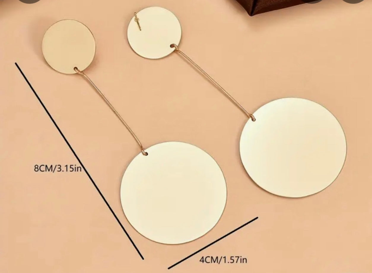 Olive - Ready to Ship - Gold Dangling Earrings - Elegant Statement Jewelry