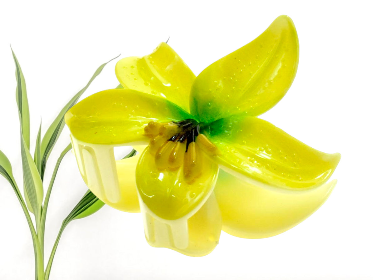 Lillie - Ready to Ship-Elegant Lily Flower Hair Claw 3.54 inches x 3.15 inches - Assorted Colors - Ready to Ship