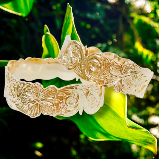 Kulia-Pre-Order-20mm Hibiscus Flower Hawaiian Hamilton Gold Bracelet