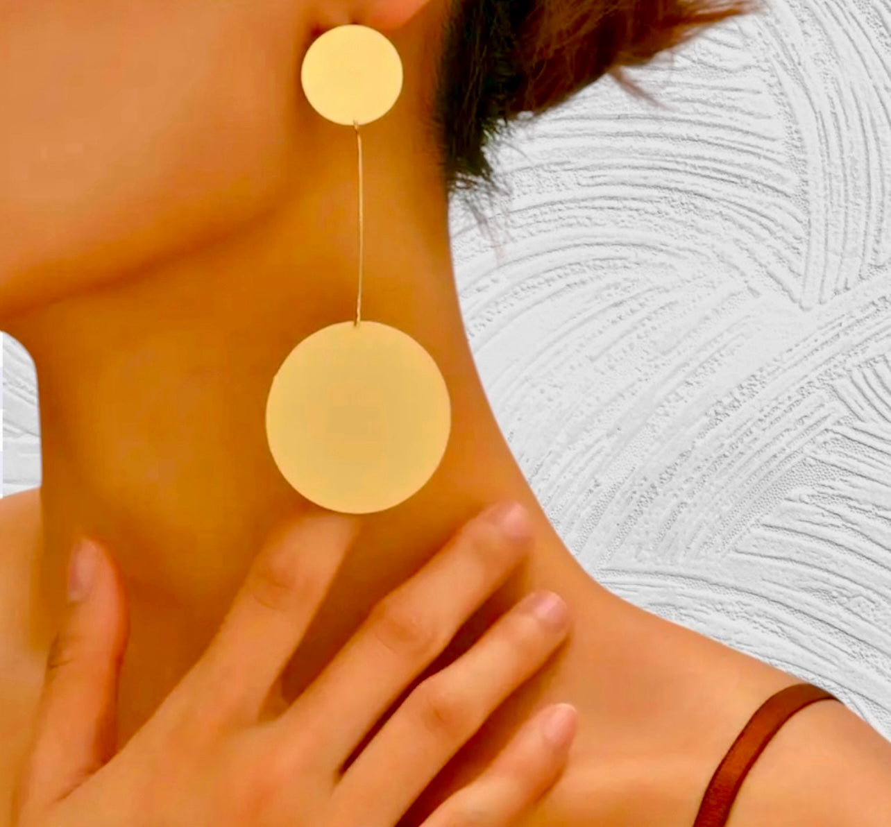 Olive - Ready to Ship - Gold Dangling Earrings - Elegant Statement Jewelry