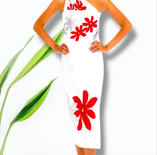 Lole - Pre-Order Hand Painted Tiare Flower Sarongs Pareo Extra Large