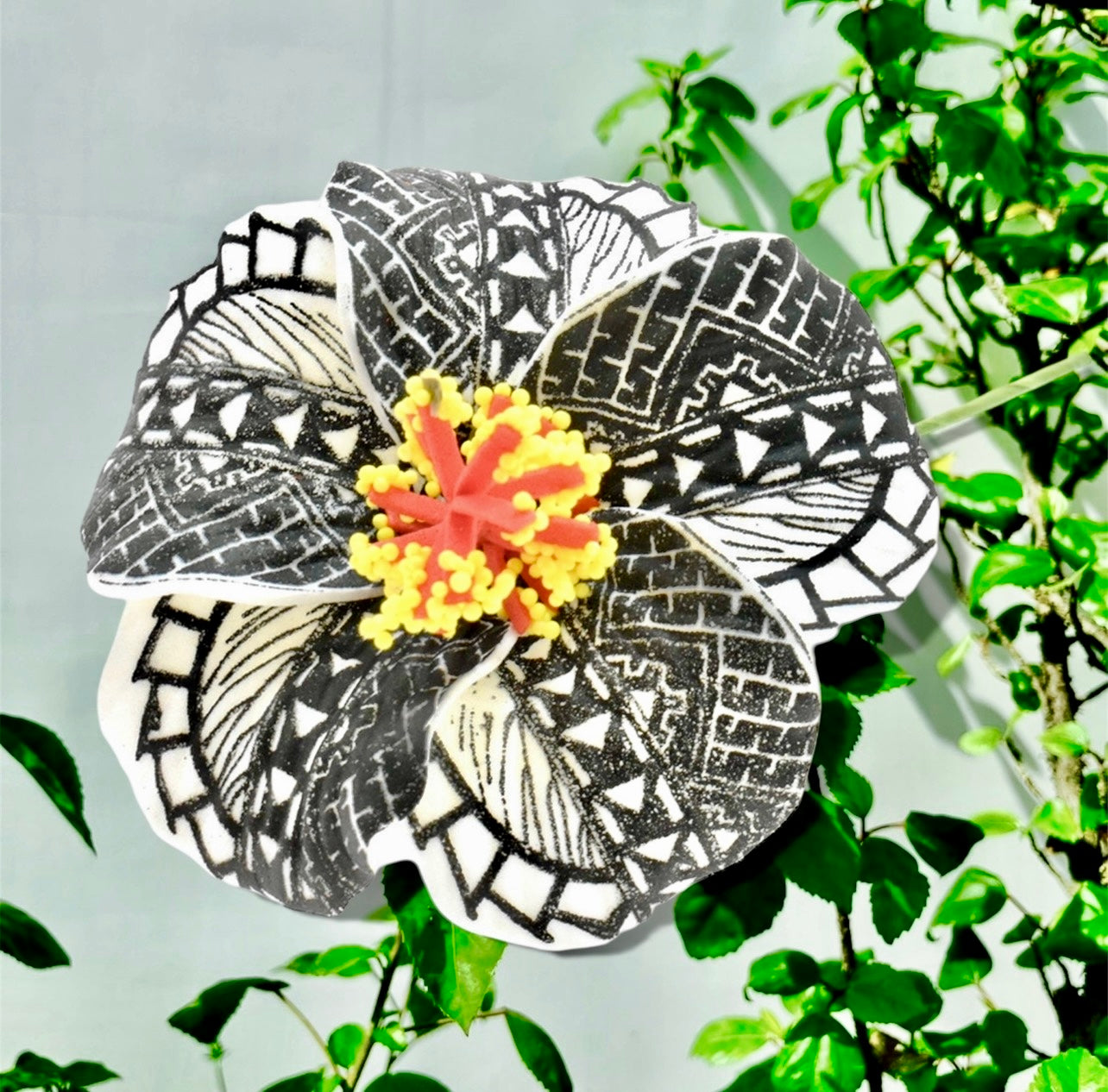 Kaimane-Pre-Order-3.5 INCH Tattoo Hibiscus Flower Hair Stick Assorted Colors