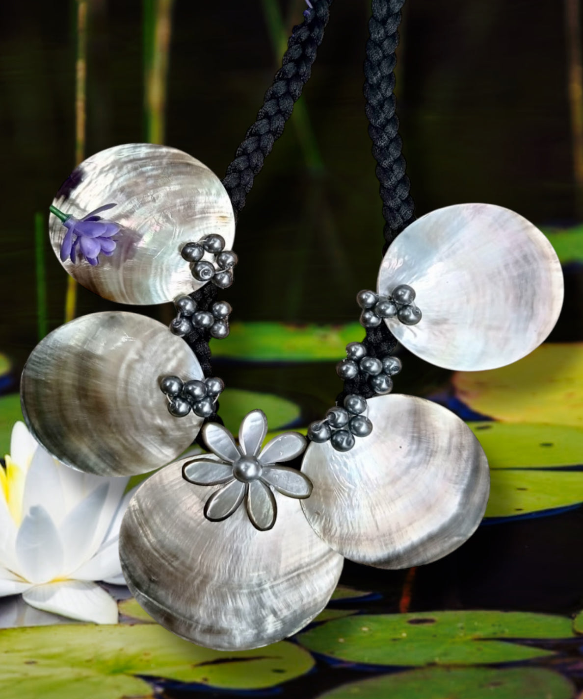 Manaia - Ready to Ship-22.5 Inch Mother of Pearl Tiare Shell Bead Necklace