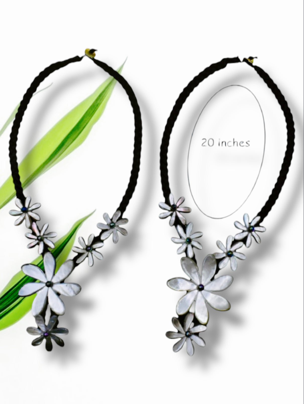 Malini - Pre-Order Mother of Pearl Tiare Flower Pendant Necklace