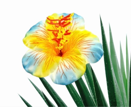 Tina-Hibiscus Flower Sticks-Multicolor 3.7 inch