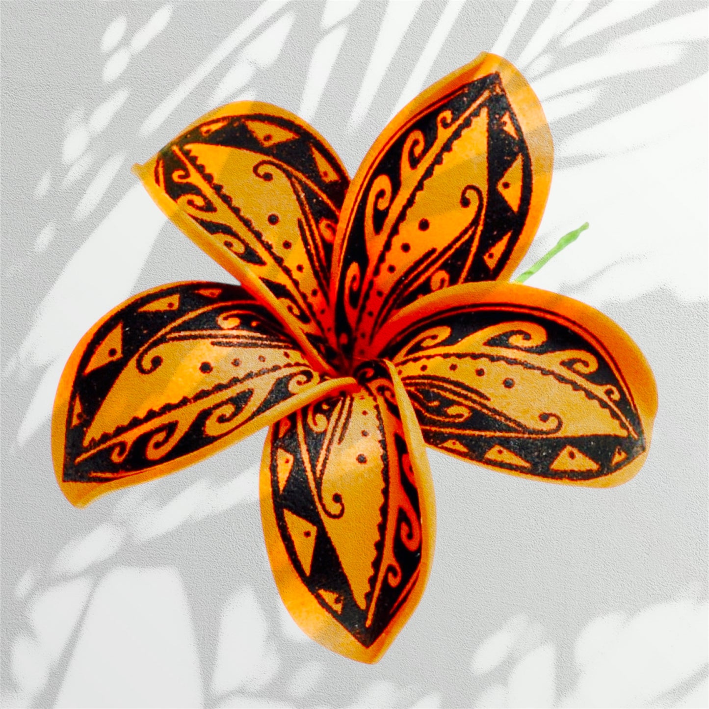 Plumeria Tattoo Flower Hair Sticks-Pre-Order-Pua Tattoo Sei 3.54 Inch