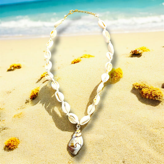 Maya - Ready to Ship - White Shell Necklace