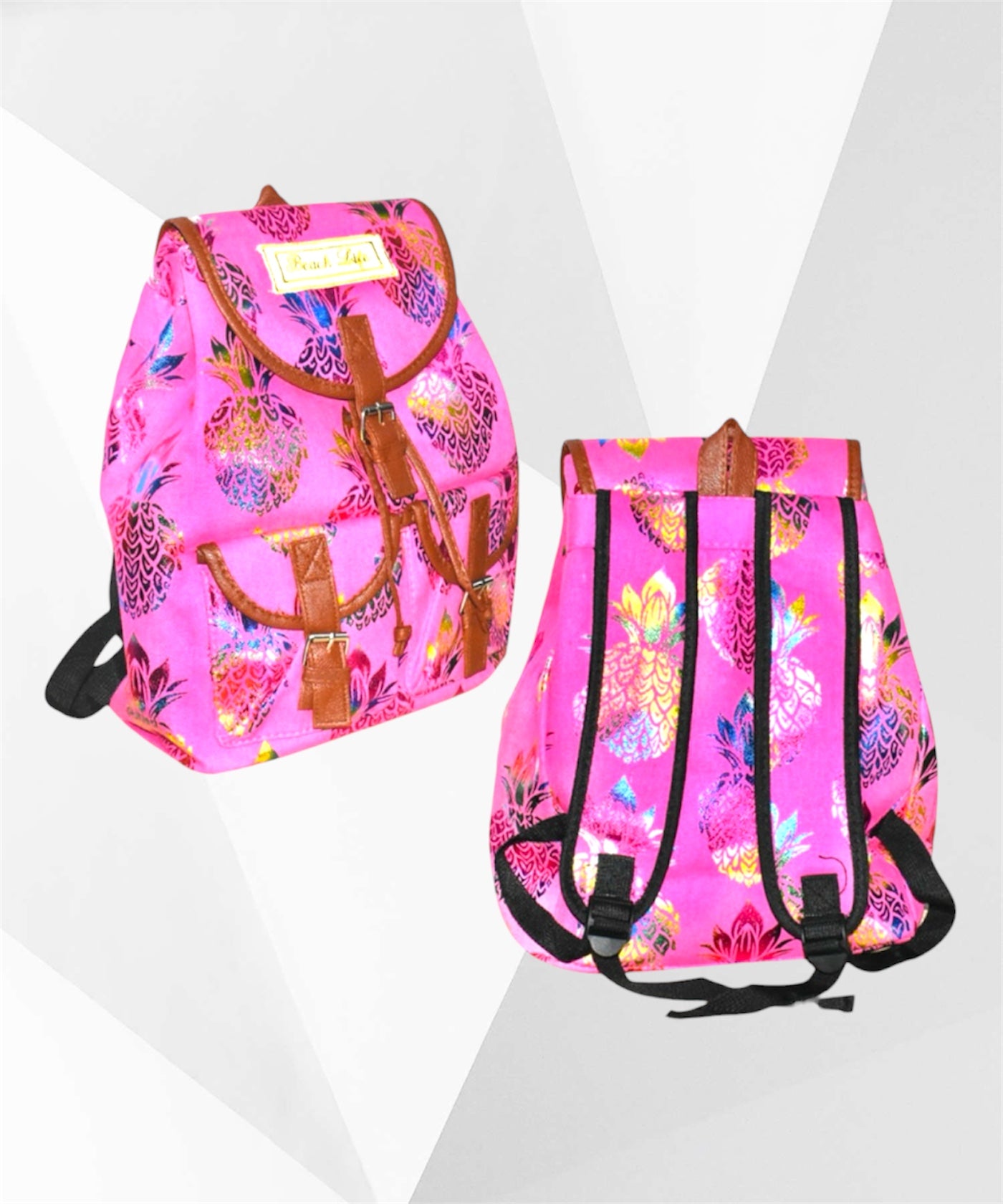 Penina - Ready to Ship - Pineapple Printed Fashion Back Pack Island Style