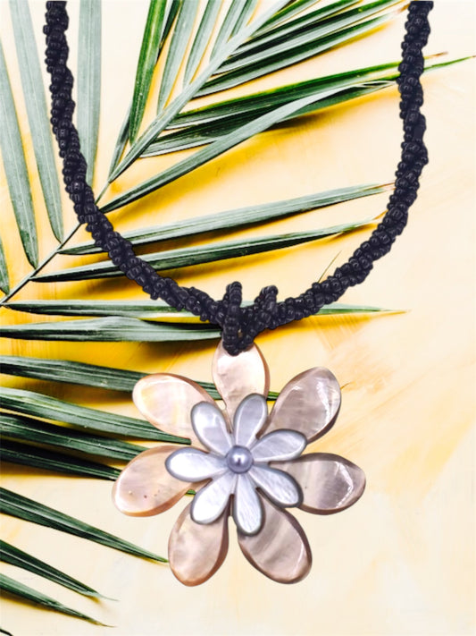 Okalani - Ready to Ship-18 Inch Mother of Pearl Tiare Shell Pendant Necklace